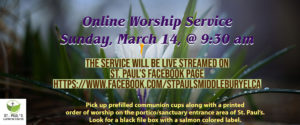 Online Worship 3/14